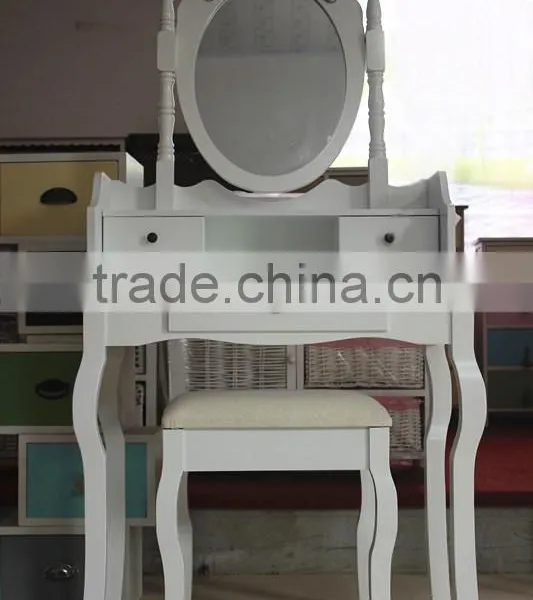 Dressing Table With Mirror and Stool photo-3