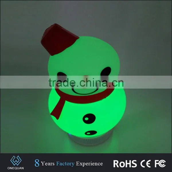 2017 New Wireless Snowman Shape Bluetooth Speaker With Color Changing Mood Light photo-5
