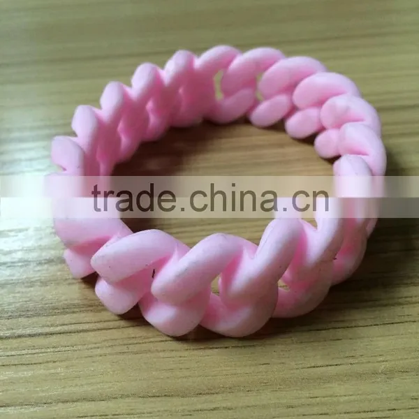 Personalized Compilation Hemp Flowers Shaped Silicone Bracelet photo-2