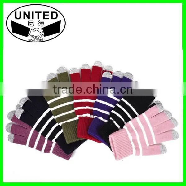 Winter Warm Soft Screen Glove Acrylic Knitted Magic Gloves for Smartphone photo-3