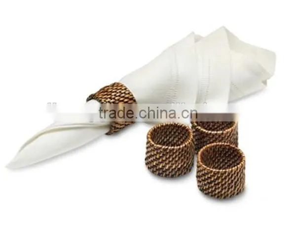 RH-YF21 Wholesale Weaved Bracelet Decorating Towel Ring Rattan Napkin Ring photo-5