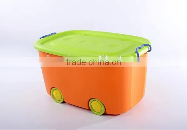 New PP Plastic Storage Box With Lid With Wheels photo-2