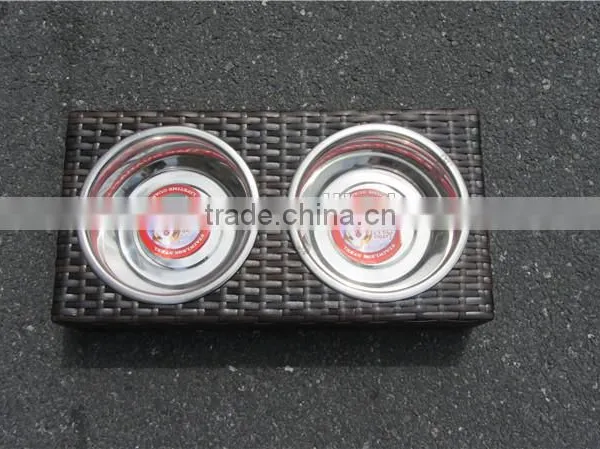 Nice Rattan Pet Bowl Feeders photo-3
