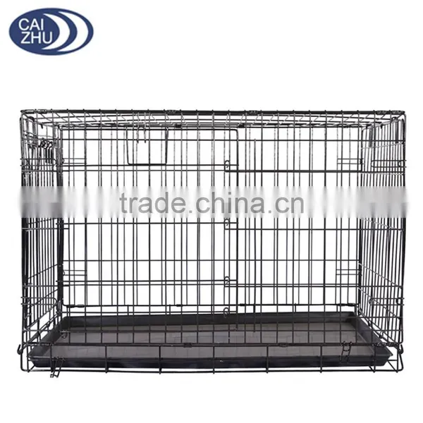 Black Cheap Poultry Farming Equipment Metal Large Steel Iron Dog Cage photo-2