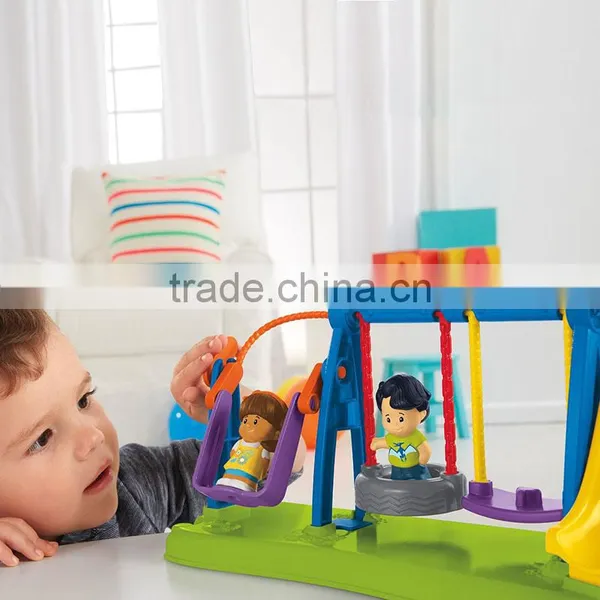 Wholesale Cheap Plastic Kids Toy Promotional Gift Sweet Baby Swing&Slides Toy photo-2