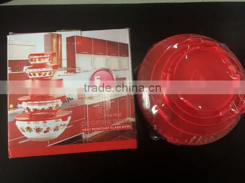 2014 Hot 5pcs Set Cooking Bowl/heat Resistant Glass Bowl photo-3