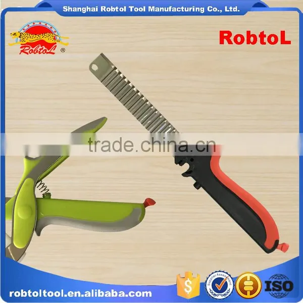 7in 1 Kitchen Clever Scissors Shears Multi Scissors Multi Function Cutter Food Choppers Smart Knife Board Vegetable Slicer photo-5