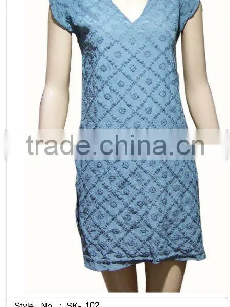 Silk Embroidery Kurtis