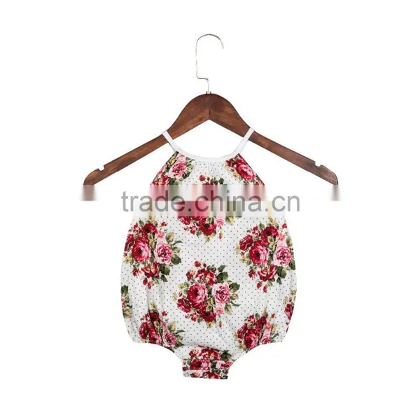 2017 Summer Hot Sale Boutique Baby Clothing Rompers Baby Girl Vintage Bubble Rompers Infant and Toddlers Clothing Floral Rompers photo-4