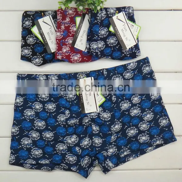 Colorful Geometry Bamboo Fiber Men Pantise Boyshort Wholesale Stock Men Boxer Briefs photo-2
