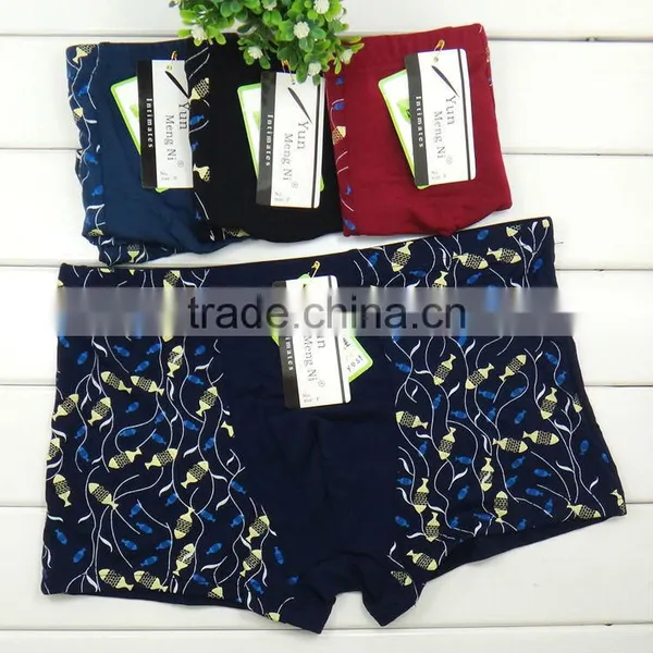 High Quality Fashion Leaves Men Boyshort Sexy Factory Price Wholesale Men Boxer Briefs photo-2