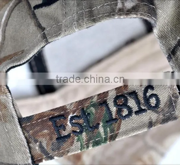 Washed Camouflage Cap,embroidered High Quality Cap photo-4