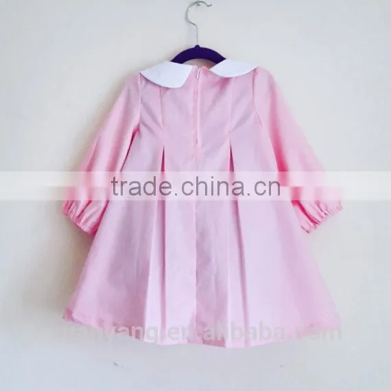 New Fashion Long Sleeve Pink Baby Girl Summer Designer One Piece Party Princess Dress photo-2
