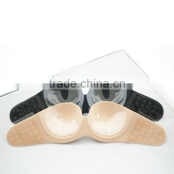 2015 Sexy Girl Strapless Seamless Invisible One-piece Nude Nipple Bra photo-6