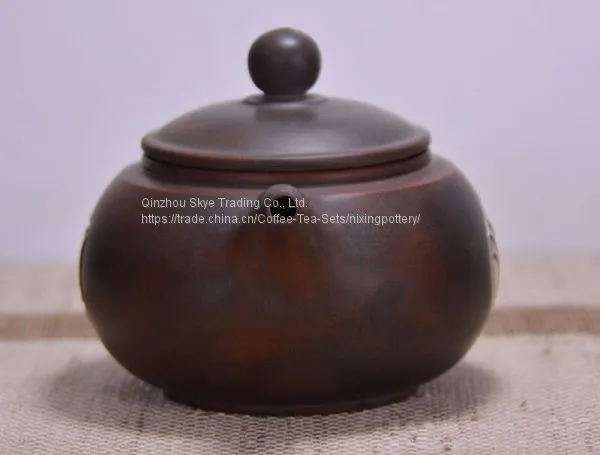 Household Tea Pot Nixing Hand Engraving Dog Design Tea Pots Yixing Teapots photo-2