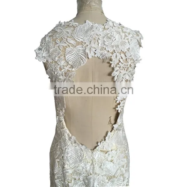 China OEM Supply Backless Lace Sheath Wedding Dresses Made In China photo-4