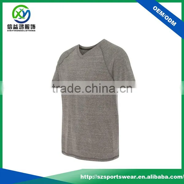 High Quality Colored Cotton With Stretchy V-neck Men's T-Shirt With Your Logo photo-4