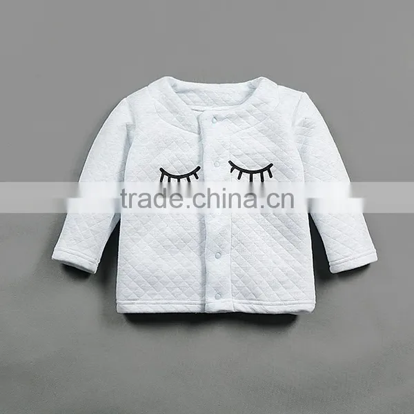 2017 Wholesale Baby Kids Girl Eyelash Coat Baby Tops o Neck Children Wear Out Clothes photo-3