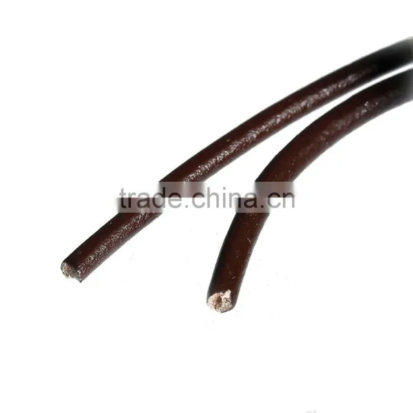 Wholesale High Quality 3mm Dark Brown Cowhide Leather Jewelry Cord Rope photo-2