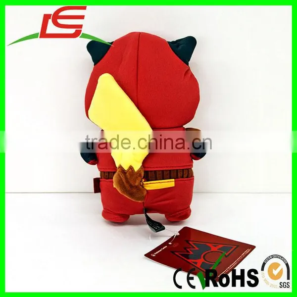 Standing Soft Plush Pikachu Wearing Rocket Clothes photo-2