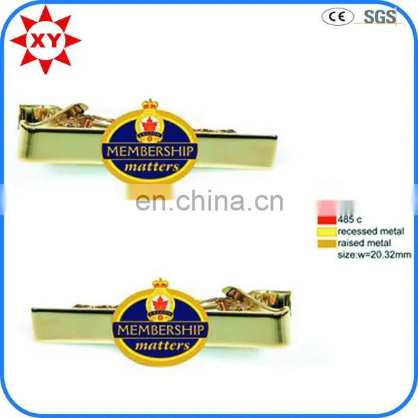 custom cheap gold tie clip with engraved manufacturers in China