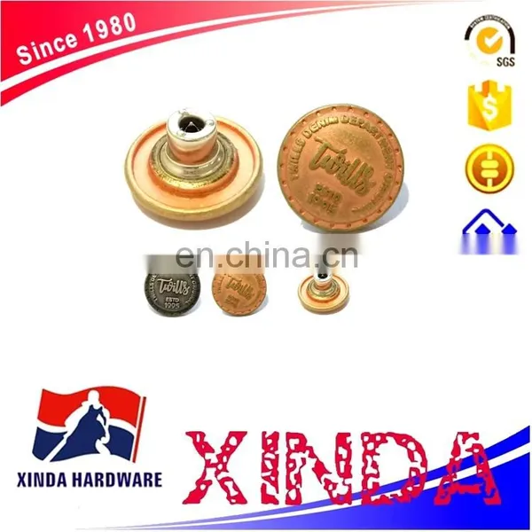 High Quality Plating Round Metal Jeans Button for Suspender Trousers photo-5