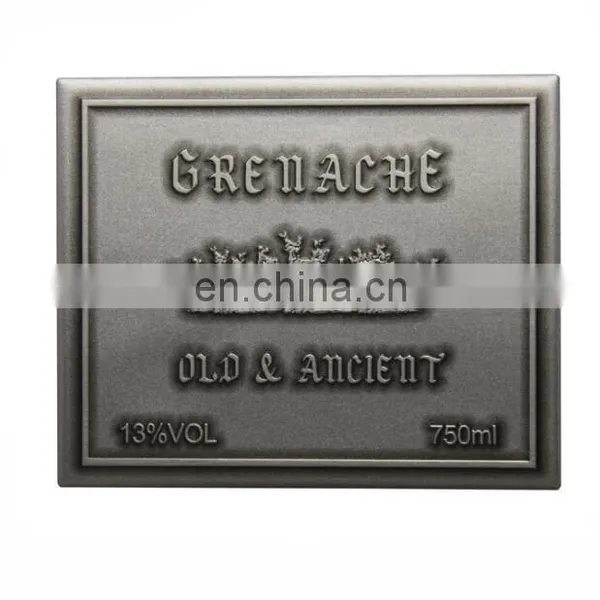 Tin Adhesive Wine Label Red Wine Bottle Metal Sticker Label photo-4