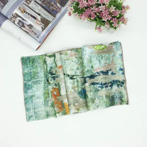 The Best Quality Good Price Custom Digital Printed Turkish 100% Silk Scarf photo-3