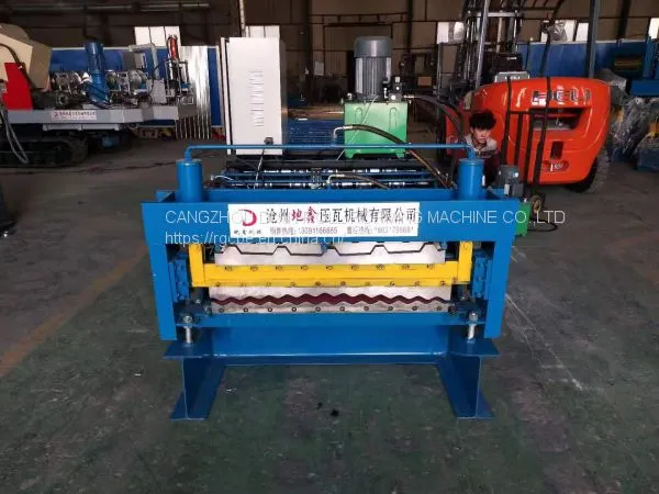 Double Layer Metal Roofing Sheet Trapezoid Profile Roll Forming Making Machine photo-3