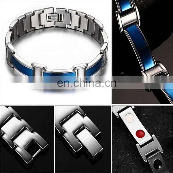 Custom Logo Bio Bracelet Energy Care Health Major Stainless Magnetic Bracelet photo-5