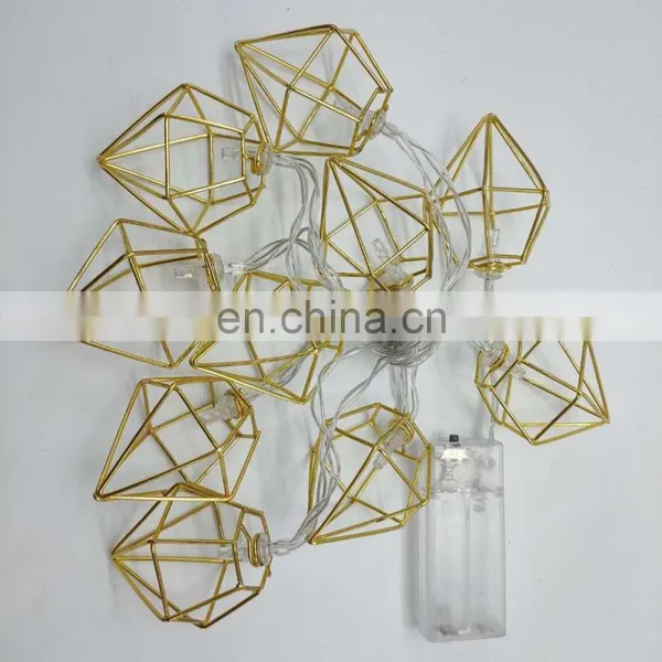 Holiday Lighting Led Metal Diamond String Decoration Christmas Wedding Light photo-6