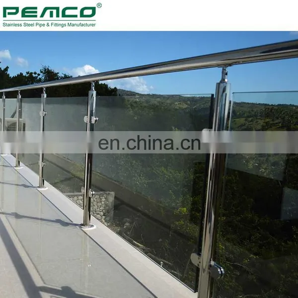Factory Cheap Round Glass Clamp Stainless Steel Balcony Stainless Steel Glass Railing Systems photo-4