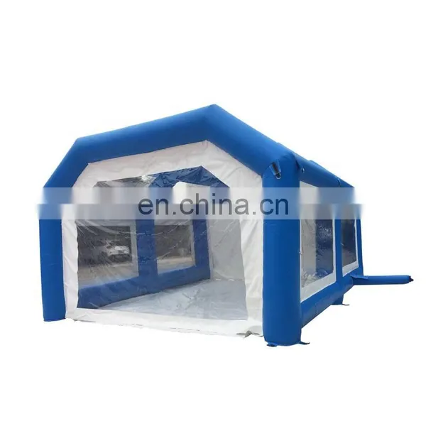 Cheap 0.55mm PVC Inflatable Car Wash Parking Carport Covers Mobile Spray Paint Booth Tents Inflatable Car Garage Tent photo-2