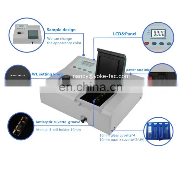 752N uv Vis Spectrophotometer Price, Cheap Portable Device Spectrophotometer photo-3