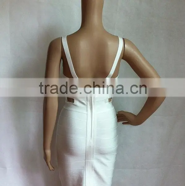 Summer Dress Wholesale High Quality Sey and Elegant Fashion Ladies Cutout Strap Black White Red Blue Evening Party Bandage Dress photo-2