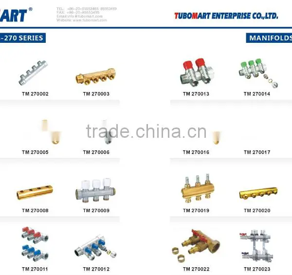 Floor Heating 2 to 6 Ways Manual Brass Water Manifold Distribution photo-4