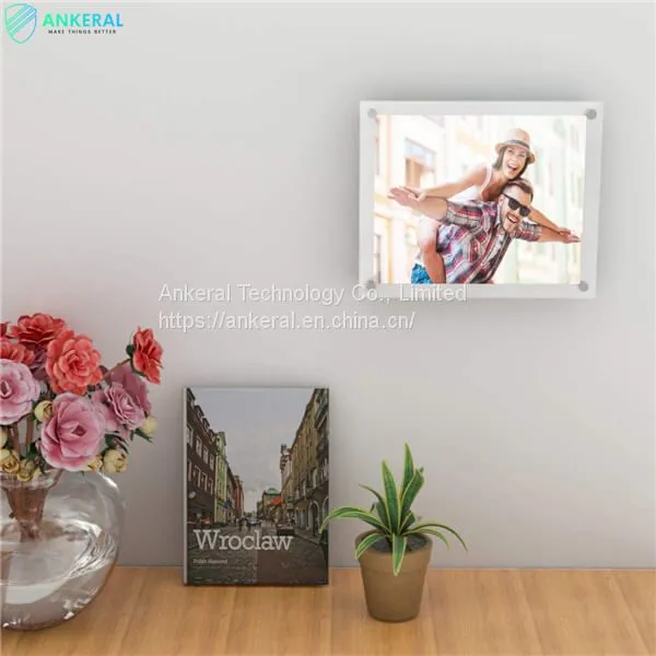Buy Double Panel Clear Wall Mount Acrylic Gallery Picture Frames Best Quality Inner 8.5×11 Photo Frame photo-2