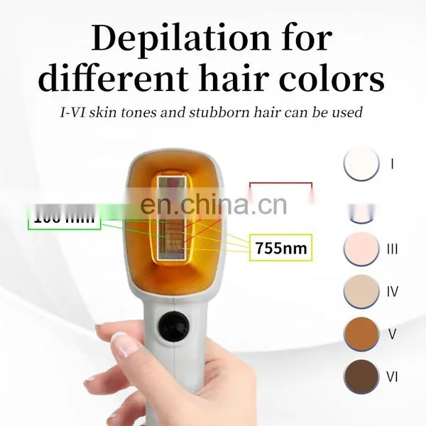 Portable Diode Laser 755 808 1064 Nm Permanent Hair Removal System Depilator Laser Bar Real 3 Wavelength Skin Care Instrument photo-4