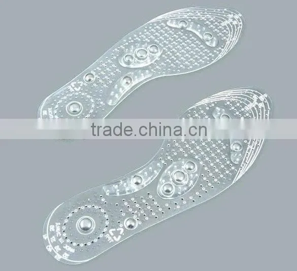 Magnetic Massage PU Gel Insole Manufacture Sale Guided Men Wooden Sole Shoes