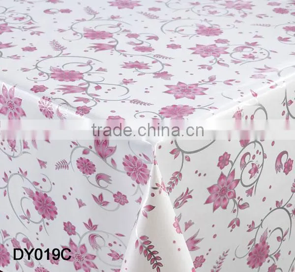 #DY016B Clear Rosettes PVC Wedding Tablecloth photo-2