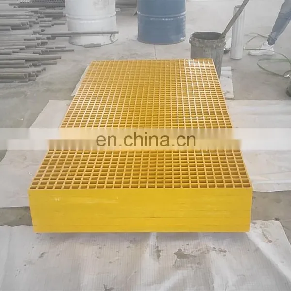 High Strength Durable Molded Frp Plastic Bar Grating Fiberglass Frp Plastic Grid Grating Platform photo-3