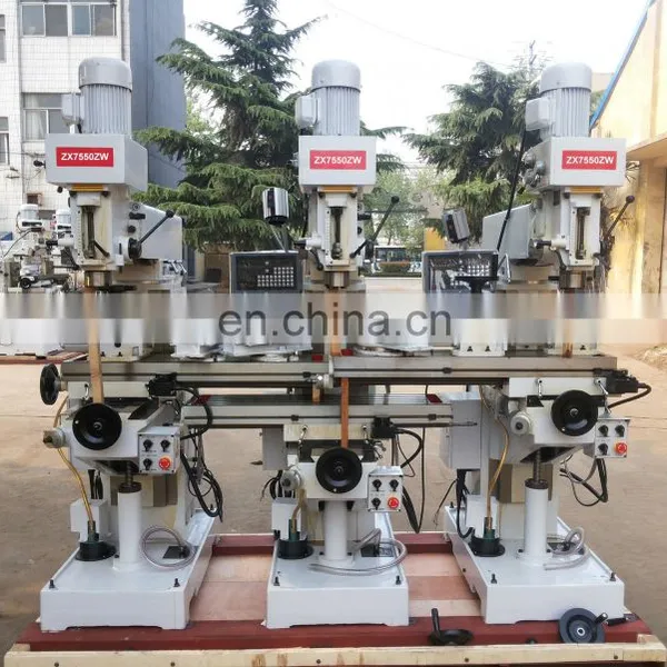 Universal Milling Machine ZX7550ZW With Vertical Spindle Auto-feeding photo-5
