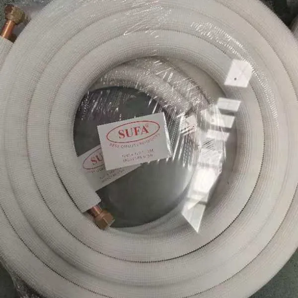 Insulated Copper Tube for Air Conditioning With Brass Nut, Pre-insulated Copper Pipe, Copper Coil, Air Conditioner Pipe