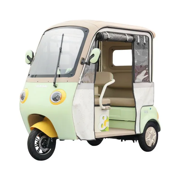 CKD Shipment of Hot New Arrival Leisure Electric Tricycle Family E-Scooter E-Trike 3wheeler Electric Motorcycle With Soft Seat and Weather Window photo-2