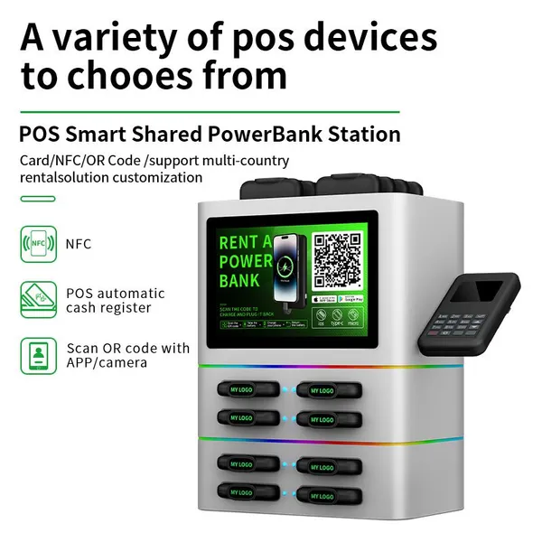 8-Port Power Bank Cabinet | Shared Charger With Dazzling LED Lights | Source Factory’s One-Stop Global HW&SW Development photo-3