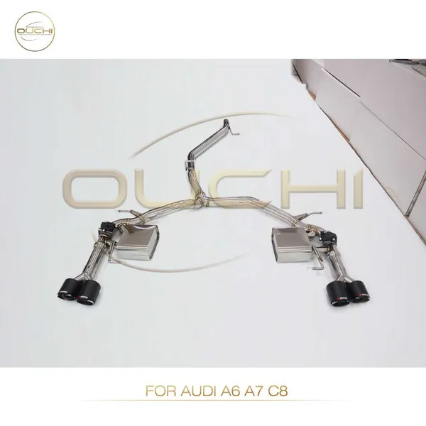 304 Stainless Steel Cat-Back Exhaust System for Audi A1/A6 A7 C8/ R8 V8 MK1 High Performance Exhaust Electronic Valve With Tips photo-2