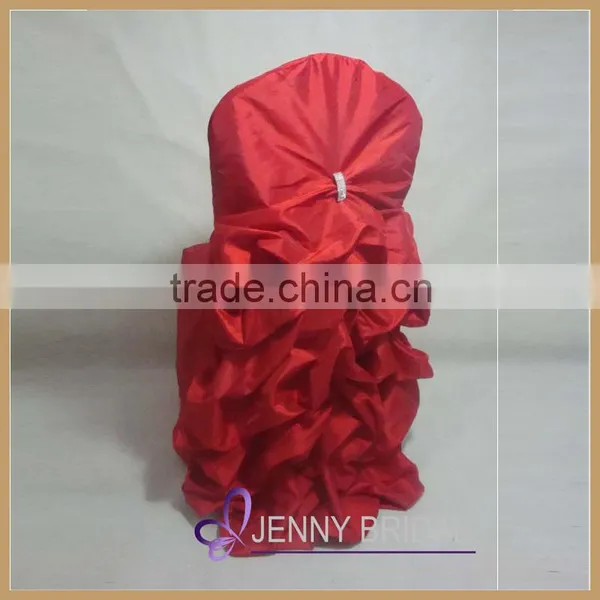 C001A1 Bulk Cheap for Wedding Pink Satin Ruched Used Chair Covers for Sale photo-2