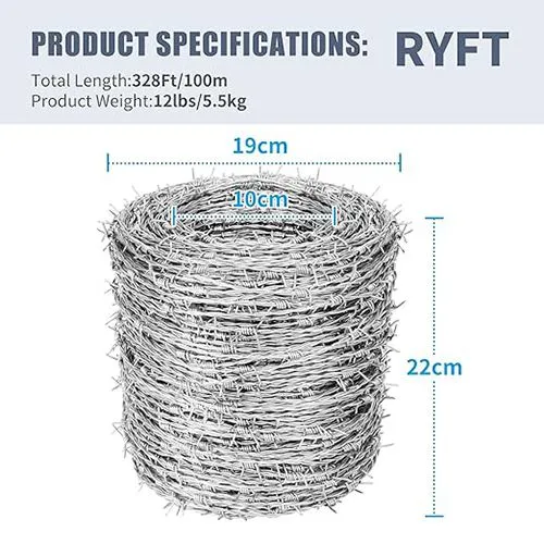 Galvanized Steel Farm Wire Stainless Steel Barbed Wire Rolled Fencing for Prisons photo-3