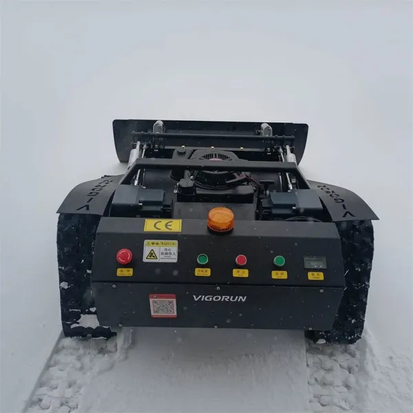 Gasoline Self Charging Backup Battery Self-Powered Dynamo Remote Control Brush Cutter on Tracks photo-3