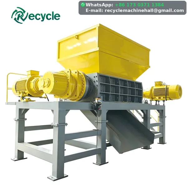 Twin Shaft Shredder for Aluminum Scrap Size Reduction